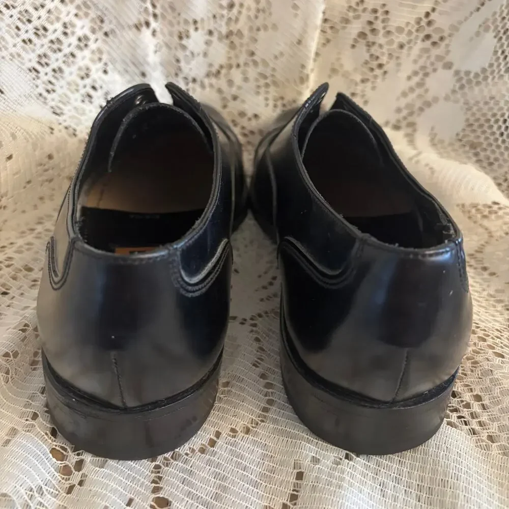 Florsheim Men's US 9 D Black Leather Cap Toe Oxfords Shoes